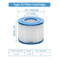thumbnail image 4 of MesaSe Cartouches de Filtre pour Spa/piscine Type VI (Lot de 4), 4 of 7