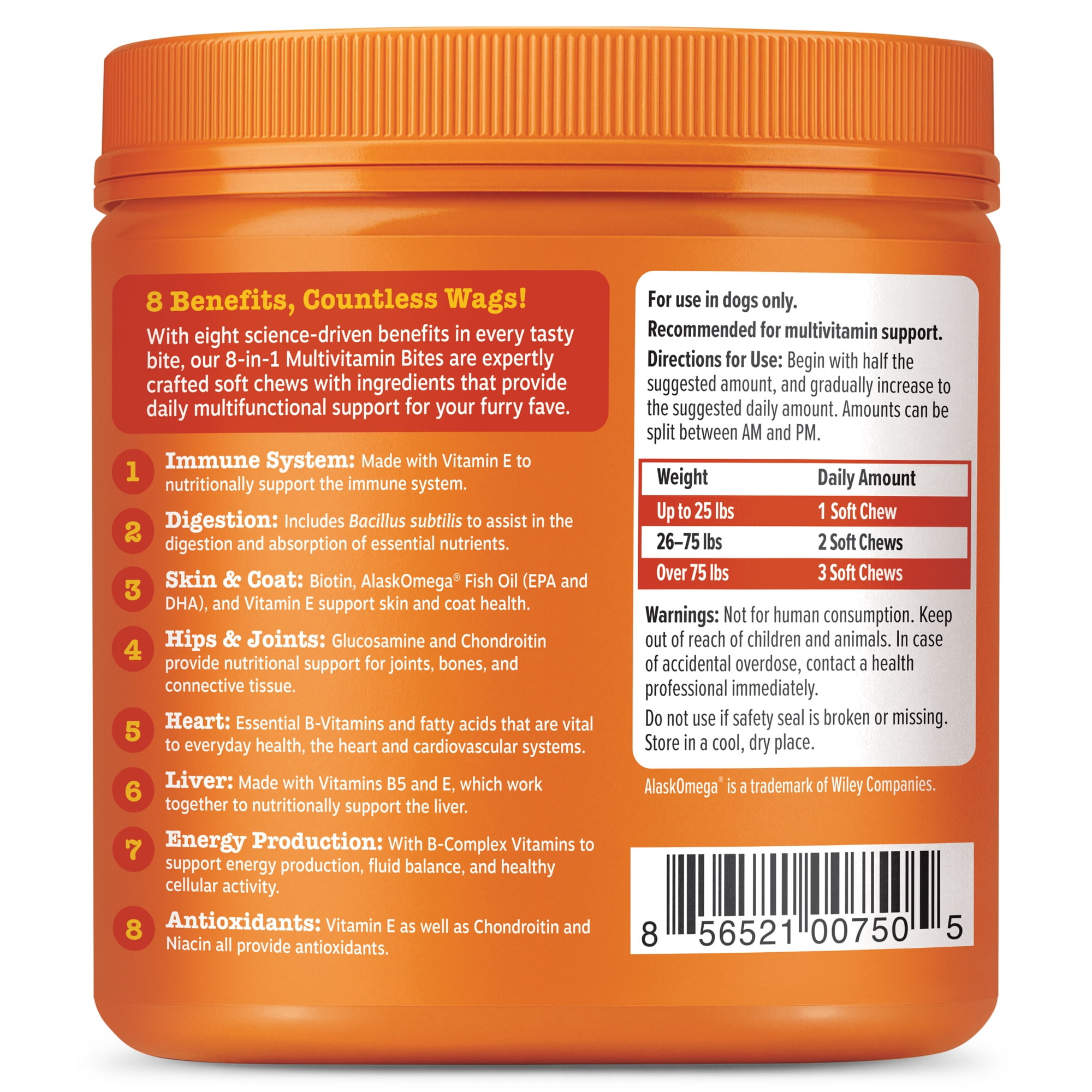 (6 pack) Zesty Paws 8-in-1 Multivitamin Bites Chicken Flavor 90 Count