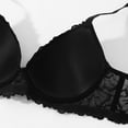 thumbnail image 5 of Inglocry Lace Nursing Bra, Wirefree Padded Nursing Bras for Breastfeeding, V Neck Maternity Bra for Pregnancy, Soft Lace Black 90C, 5 of 7