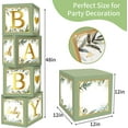 thumbnail image 4 of Happy Greetings Sage Green Baby Boxes with Letters for Baby Shower Decorations, 4 Pack, 4 of 9