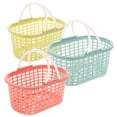 thumbnail image 3 of Miangastore 3Pcs Pink Bathroom Shower Storage Basket For Household Users, 3 of 9