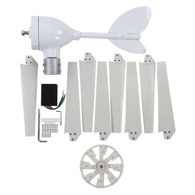 Wind Turbine Generator 8 Blade 700W Power Generator with MPPT Controller for Home RV 12V