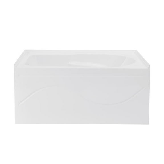 Swiss Madison Ivy 54'' x 30" Bathtub with Apron Left Hand Drain in White