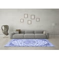 thumbnail image 3 of Ahgly Company Machine Washable Indoor Rectangle Medallion Blue Traditional Area Rugs, 7' x 9', 3 of 4