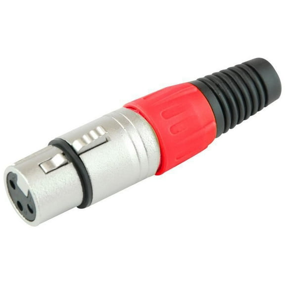 PRO SIGNAL - 3 Pole XLR Socket with Red Coloured Strain Relief