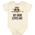 thumbnail image 3 of Inktastic My Mimi Loves Me Girls Owl Girls Baby Bodysuit, 3 of 5