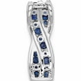 thumbnail image 4 of 14K White Gold 1/3 Ct. Diamond And Sapphire Fancy Twist Chain Slide Made In India -Jewelry By Sweet Pea, 4 of 7