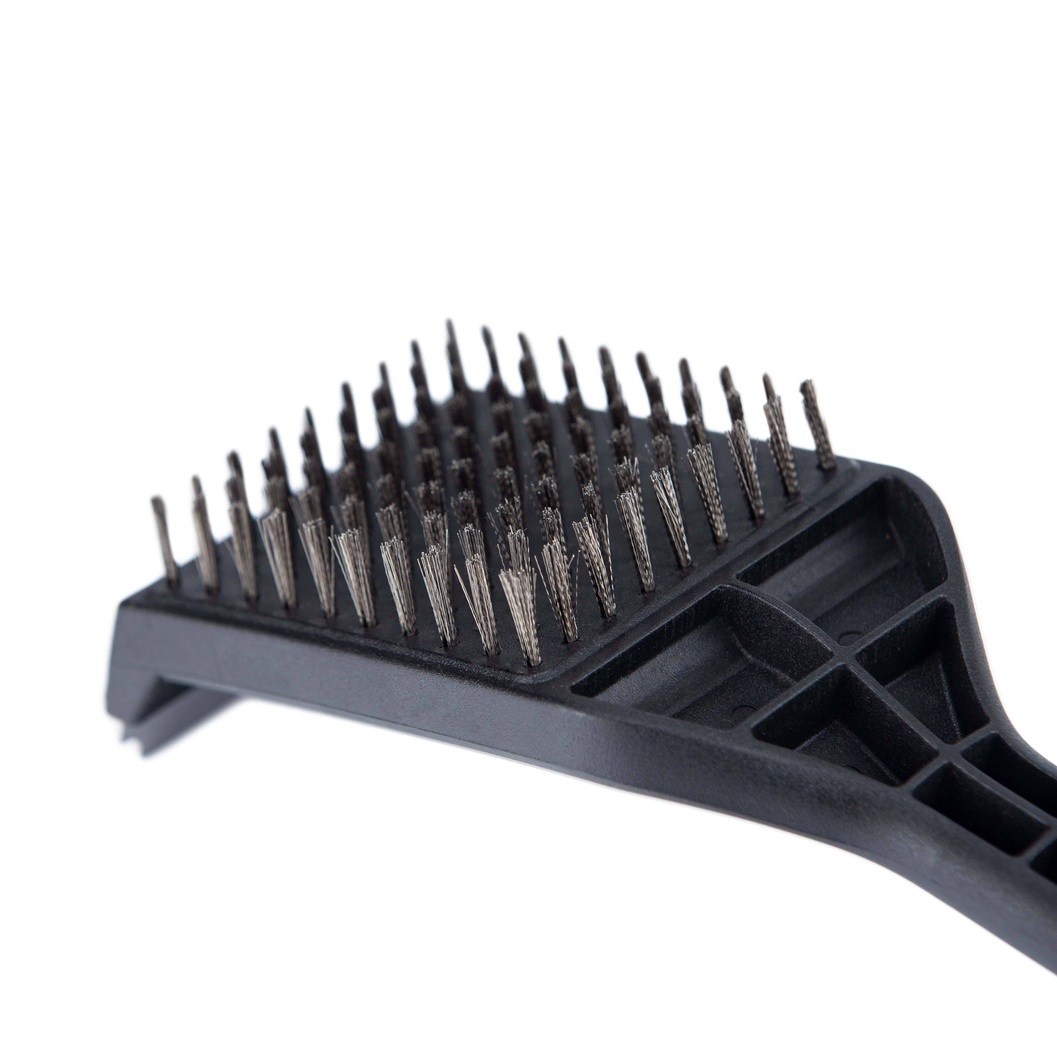 Libman Commercial 529 Long Handle Grill Brush with Scraper, Brass Fibers,  18 Total Length, Black and Gray (Pack of 6)