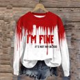 thumbnail image 1 of Jienlioq Hauts Tube pour Femmes Femmes Halloween Décontracté Imprimé Col Rond Manches Longues Haut Chandails Amples Liquidation Vente, 1 of 3