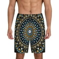 thumbnail image 2 of Picia Dot Mandala Pajama Shorts for Men, Men's Pajama Bottoms, Sleepwear,Short Pajama Pants-Medium, 2 of 9