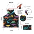 thumbnail image 7 of Colorful Dinosaurs Galaxy Pattern Apron-Garden Aprons for Women with Pockets-Cotton Linen Waterproof Kitchen Cooking Gardening Aprons Adjustable for Kitchen,Cooking,BBQ and Salon 33x27 Inch, 7 of 7