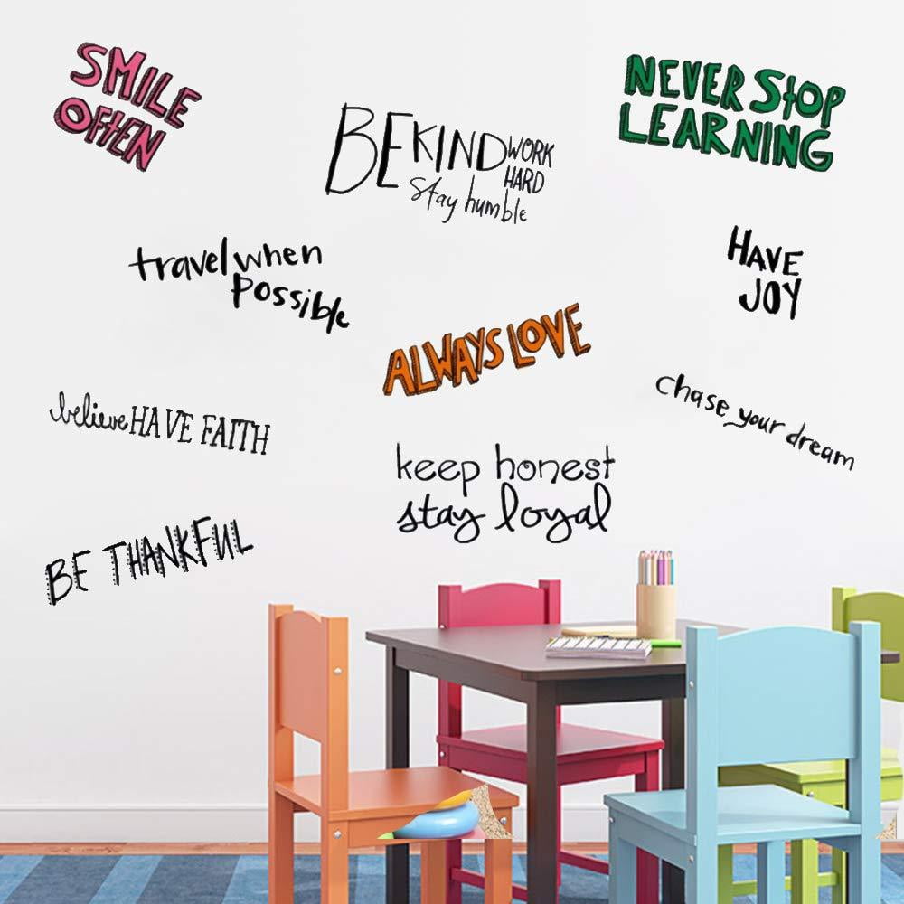 Assorted Inspirational Wall Quotes Decals for Kids Room Motivational