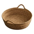 thumbnail image 2 of Cesta para cama de gato Estera para rascar para gatos Nido de juego para interiores Hecho a mano Invierno Verano Hierba redonda Cama para gatos tejida 40cmx13cm, 2 of 8