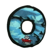 Tuffy Junior Ring Camo Blue, Durable Squeaky Dog Toy