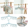 thumbnail image 2 of Harpily Hooks for Hanging 2Pcs Hangers with Movable Clips Heavy Duty and Space Saving with 8 Finger Clips One Size Blue, 2 of 6