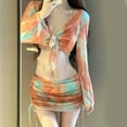thumbnail image 6 of ZPAQI Push Up Swimsuits with Cover Up and Beach Skirt 4 Pieces Bathing Suit for Women, 6 of 16