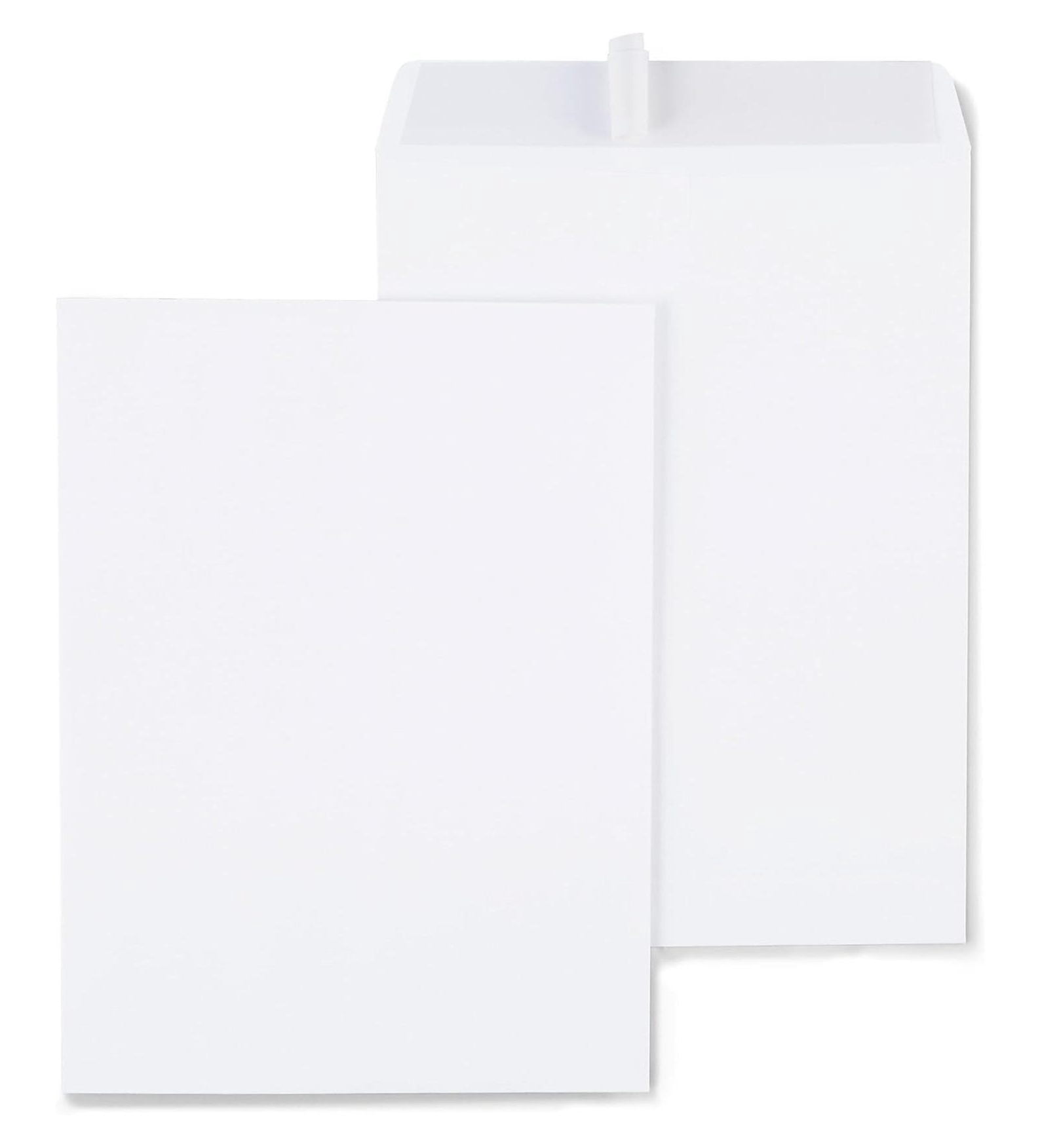 9x12 Catalog Envelopes White - 100 Pack Mailing Envelopes with Peel and Seal Closure, Secure Document Envelopes for Office and Business Mailings