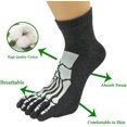 thumbnail image 2 of HAHDAXIA Five Toe Socks Men Skull Halloween Skeleton Fun short Socks 3 Pairs/Lot, 2 of 5