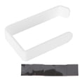 thumbnail image 4 of Colgador de papel higiénico acrílico para pared, sin perforaciones, para baño y cocina, color blanco, 4 of 14