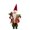 Style-C, variant on Nordic Santa Claus Figurine with Lantern and Skis, Plush Christmas Decoration, 12 Inch Holiday Tabletop Ornament, White and Grey Winter Decor