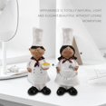 thumbnail image 5 of 1 par de decoración de chef para niño y niña Decoración Artesanía de resina Vitrina para vinos Ventana Restaurante Restaurante Panadería Decoración, 5 of 5