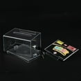 thumbnail image 2 of SagaSave Plastic Business Card Card Storage Box Display Stand Business Office Hotel Transparent 3 Choice, 2 of 3