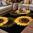 thumbnail image 2 of Fsddascl Spring Sunflower Outdoor Rug for Patio/Deck/Porch, Non-Slip Large Area Rug 4 x 6 Ft, Black Vintage Abstract Painting Indoor Outdoor Rugs Washable Area Rugs, Reversible Camping Rug Carpet, 2 of 5
