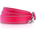 thumbnail image 3 of Nylon Dog Leash 6ft, Soft Padded Handle Pet Reflective Leashes for Medium Large Dogs Walking & Training, Hot Pink, 3 of 7