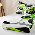 thumbnail image 4 of Manfei Cute Garbage Truck Twin Quilt Set,Boys Friendly Print Twin Coverlet Set,Green,2 Pieces, 4 of 7