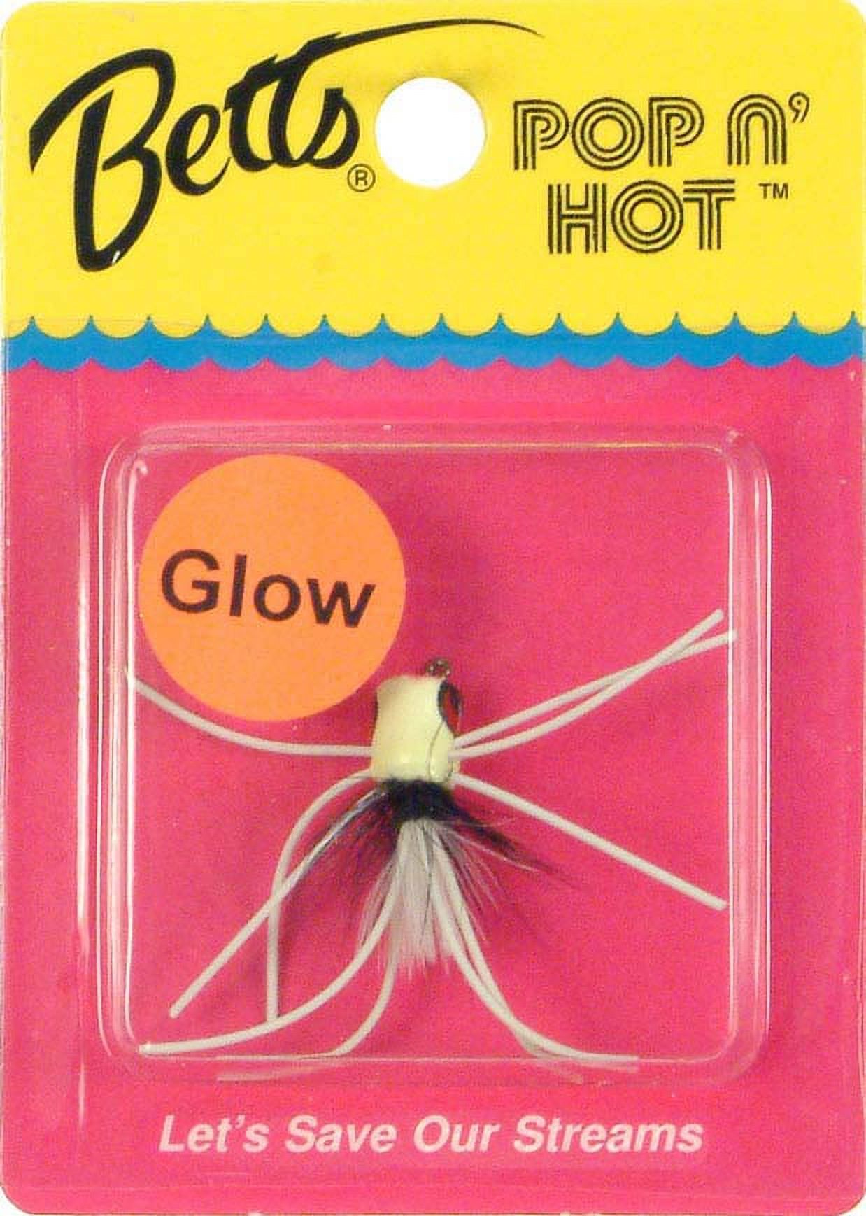 Betts Pop N' Hot Fly Size 10 - Glo Head, White Streamer