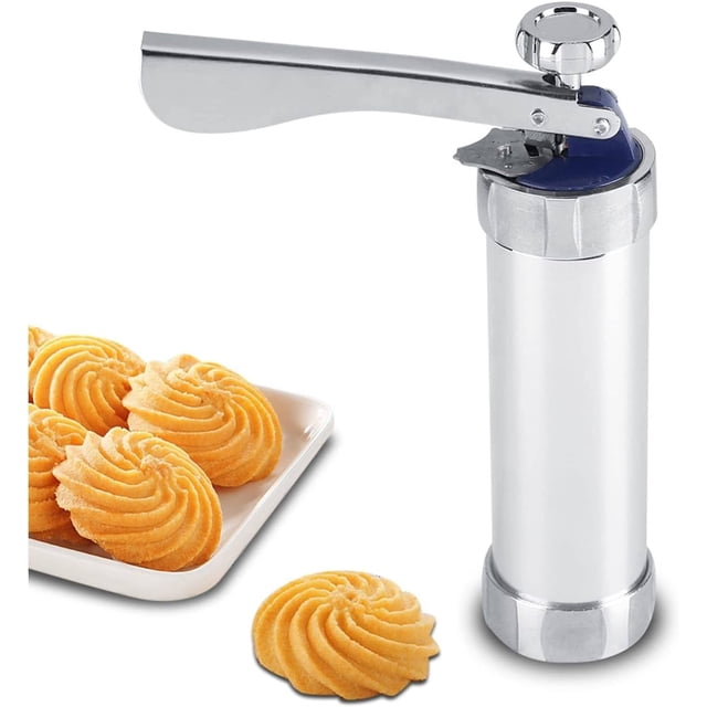Kit de prensa para galletas, herramientas para decorar pasteles y hacer galletas con 4 boquillas y 20 moldes