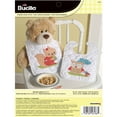thumbnail image 2 of Bucilla Baby Stamped Cross Stitch Bib Pair, Woodland Baby, 9" x 14", 2 of 5