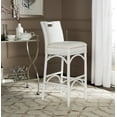 thumbnail image 2 of SAFAVIEH Fremont Square Mid Back Bar Stool, White, 2 of 9
