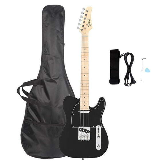 Wangbujianwang GTL Electric Guitar 39" 5 Colors Right Handed With Bag & Accessories (Black)