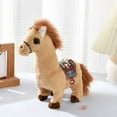 thumbnail image 3 of Interactive Plush Pony Toy - Realistic Walking Sound & Tail Wagging Motion, Animated Horse with Sound Effects, 3 of 3