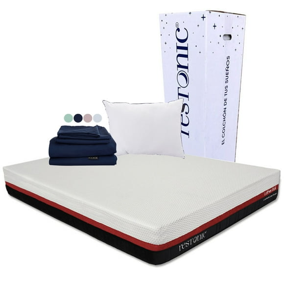 Colchón en caja Individual Roll + Almohada One + Sábanas Softy