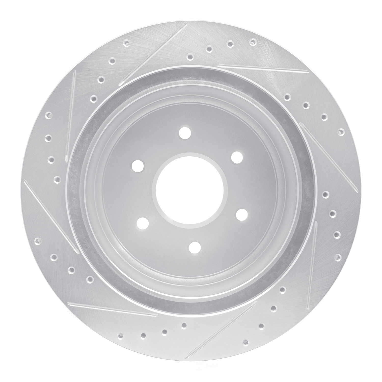 Dynamic Friction Company 631-67109R DFC Brake Rotor - Drilled And Slotted - Silver