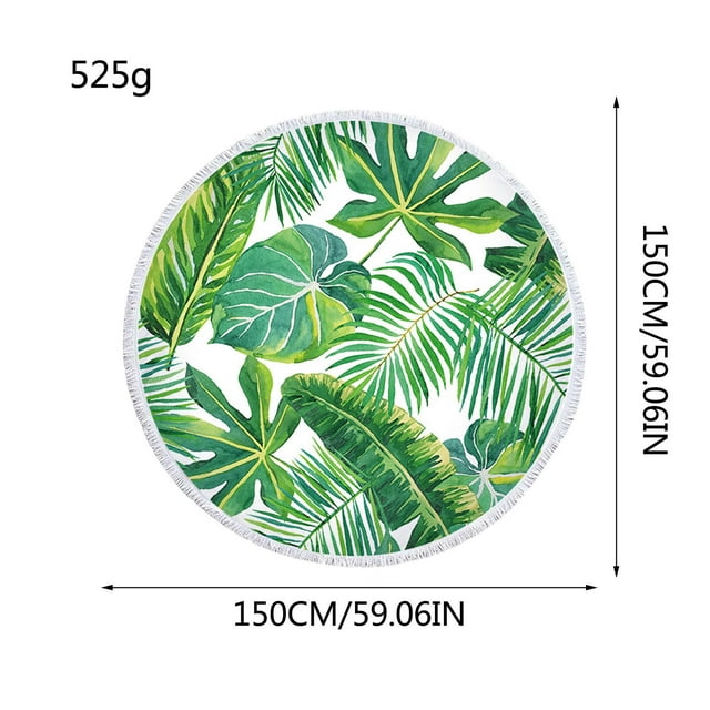 Pompotops Tropical Plant Banana Leaf Multifunctional Bath Towel Beach Towel Floor Mat Clearance