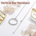 thumbnail image 5 of FOCALOOK Lariat Y Necklace Long Necklace for Women Vertical Bar Looped Adjustable Silver Jewelry Chain Drop Necklace, 5 of 10