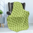 thumbnail image 4 of Hedgehog Soft Flannel Fleece Throw Blanket, Australian Spiny Mammal Characters Going to Opposite Directions, Cozy Plush for Indoor and Outdoor Use, 60" x 80", Pistachio and Lime Green, by Ambesonne, 4 of 5