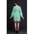 thumbnail image 3 of Bimba Robe Midi à Manches Longues pour Femmes, Coupe Décontractée, Imprimée Florale de Roses Vertes et de Renoncules, Boutonnée - XX-Grand, 3 of 7