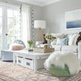 thumbnail image 3 of Balacho Elegant Vintage Boho Distressed Faux Wool Area Rug, 4' x 6', Beige, 3 of 8