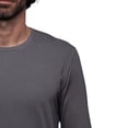 thumbnail image 3 of Playera Manga Larga Para Hombre De Algodón Pima y Tela Spandex Unbranded Co Long Sleeve Crew Neck Stone Gray 2XL, 3 of 6