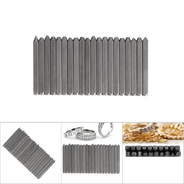 Metal Jewelry Anvil Chisel, Anvil Chisel Equipment Kit for Jewelry High Hardness Steel Punches Set Professional Jewelry Punch Stamp Mold for Jewelry Processing Making Carving