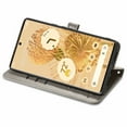 thumbnail image 4 of Allytechgroup Flip Wallet Case [Cat & Dog Cute Embossed Pattern] for Google Pixel 7A with Card Slots Cash Holder, Magnetic Clasp Shockproof Kickstand Cover with Hand Strap, Gray, 4 of 8