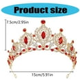 thumbnail image 3 of Exquisite Tiaras Women Crystal Crowns Princess Headpiece for Bridal Parties and Birthday Celebrations, 3 of 8