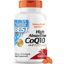Doctor's Best High Absorption CoQ10 with BioPerine, Gluten Free Naturally Fermented, Heart Health & Energy Production, 100 mg, 60 SoFtgels