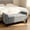 Linen Fabric Dark Gray, variant on 51 inch White Velvet Storage Ottoman Bench, Upholstered End of Bed Bench with Rolled Arms & Hidden Storage, Entryway Bench with Storage for Bedroom Living Room