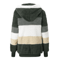 thumbnail image 7 of Fuzzy Fleece Jacket for Women Sherpa Long Sleeve Casual Zipper Faux Fur Coat with hooded Fashion Sweatshirt Winter Warm Outwear with Pockets, 7 of 7