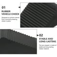thumbnail image 2 of Beaupretty 2Pcs Compact Heavy Duty Car Wheel Chocks Rubber Stop Blocks for Auto Safety, 2 of 2